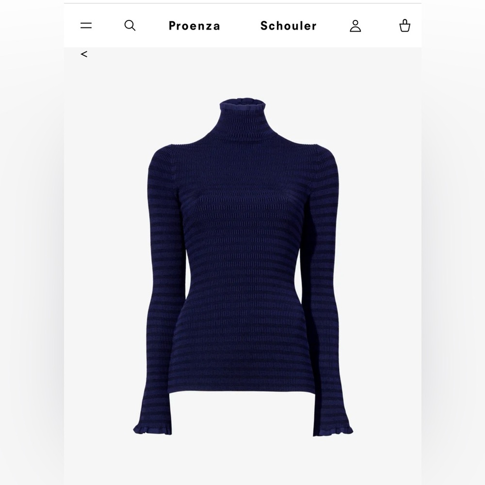 PROENZA SCHOULER WHITE LABEL Phyllis Turtleneck Top Sz Small
